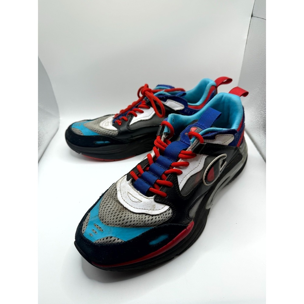 Champion OT Rush CB CP101885M Mens 9 Sneaker‎ Black Leather Low Top Casual Shoes